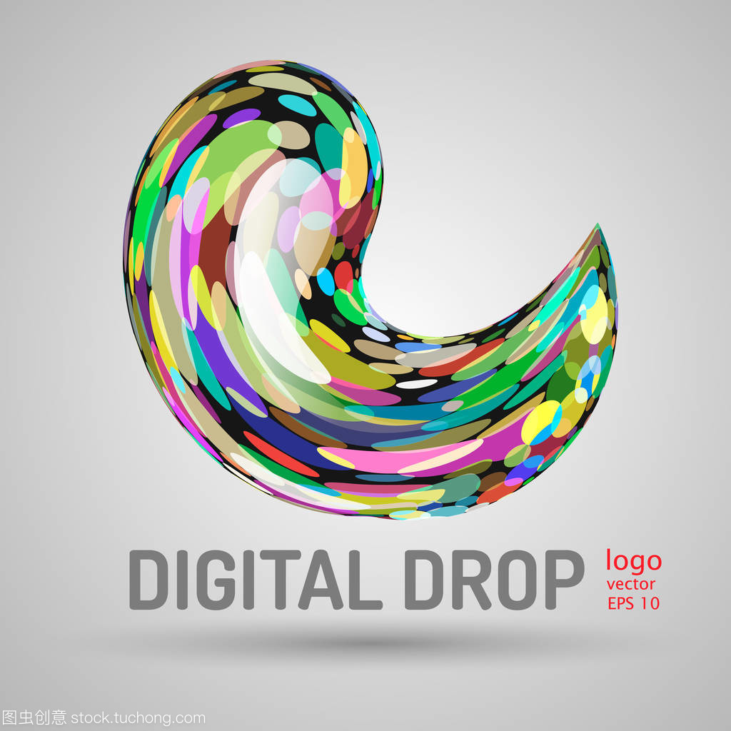 數(shù)字混合 矢量現(xiàn)實(shí)中的3D色水降與灰色背景廣告設(shè)計(jì)探索